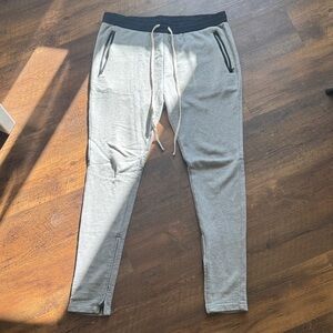 Fear of God Light Gray Zippered Sweatpants
